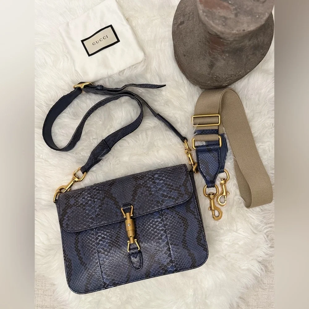 Gucci JACKIE PYTHON MEDIUM BAG - Picture 1 of 16
